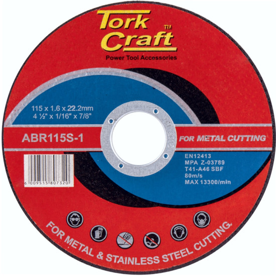 CUTTING DISC METAL & SS 115 X 1.6 X 22.2 MM CUTTING DISC METAL & SS 115 X 1.6 X 22.2 MM