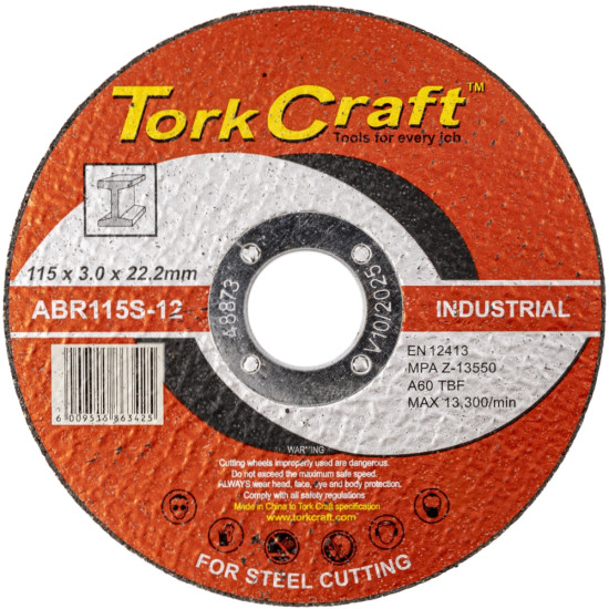 CUTTING DISC INDUSTRIAL METAL 115 X 3.0 X 22.2 MM CUTTING DISC INDUSTRIAL METAL 115 X 3.0 X 22.2 MM