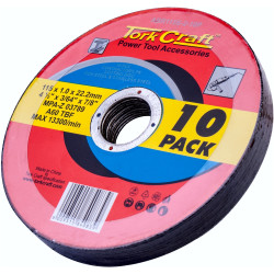 CUTTING DISC STEEL  & SS 115 X 1.0 X 22.2 MM 10 PACK