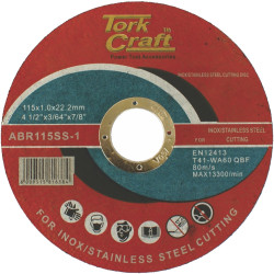 CUTTING DISC STAINLESS STEEL 115 X 1.0 X 22.22 MM