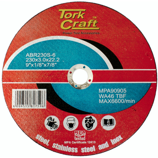 CUTTING DISC STEEL AND SS 230 X 3.0 22.22MM CUTTING DISC STEEL AND SS 230 X 3.0 22.22MM