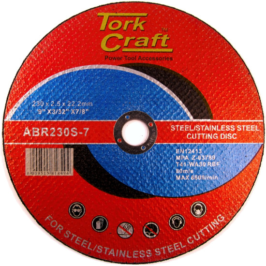 CUTTING DISC STEEL AND SS 230 X 2.5 22.22MM CUTTING DISC STEEL AND SS 230 X 2.5 22.22MM