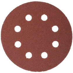 SANDING DISC 115MM 60 GRIT WITH HOLES 10/PK HOOK AND LOOP