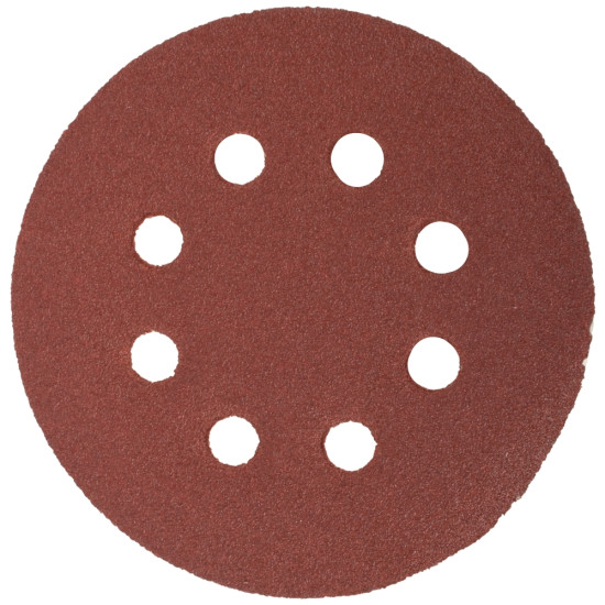 SANDING DISC 125MM 60 GRIT WITH HOLES 10/PK HOOK AND LOOP