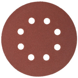 SANDING DISC 125MM 120 GRIT WITH HOLES 10/PK HOOK AND LOOP
