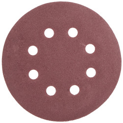 SANDING DISC 125MM 180 GRIT WITH HOLES 10/PK HOOK AND LOOP