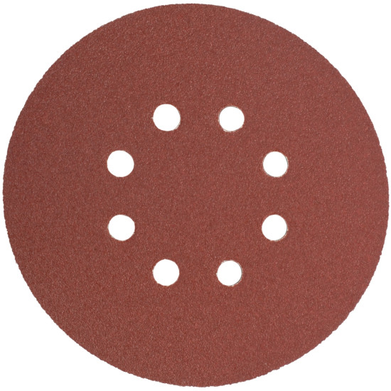 SANDING DISC 150MM 80 GRIT WITH HOLES 10/PK HOOK AND LOOP