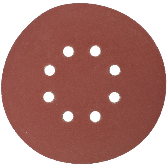 SANDING DISC 150MM 240 GRIT WITH HOLES 10/PK HOOK AND LOOP