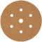 GOLD DISC (50 PIECES) 40 GRIT 150MM X 6+1 HOLES HOOK AND LOOP