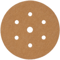 GOLD DISC (50 PIECES) 60 GRIT 150MM X 6+1 HOLES HOOK AND LOOP