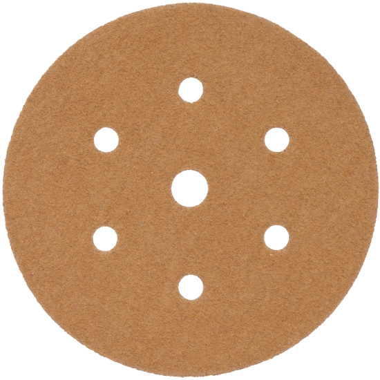 GOLD DISC (50 PIECES) 60 GRIT 150MM X 6+1 HOLES HOOK AND LOOP GOLD DISC (50 PIECES) 60 GRIT 150MM X 6+1 HOLES HOOK AND LOOP