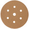 GOLD DISC (50 PIECES) 150 GRIT 150MM X 6+1 HOLES HOOK AND LOOP