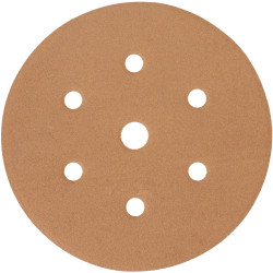 GOLD DISC (50 PIECES) 220 GRIT 150MM X 6+1 HOLES HOOK AND LOOP