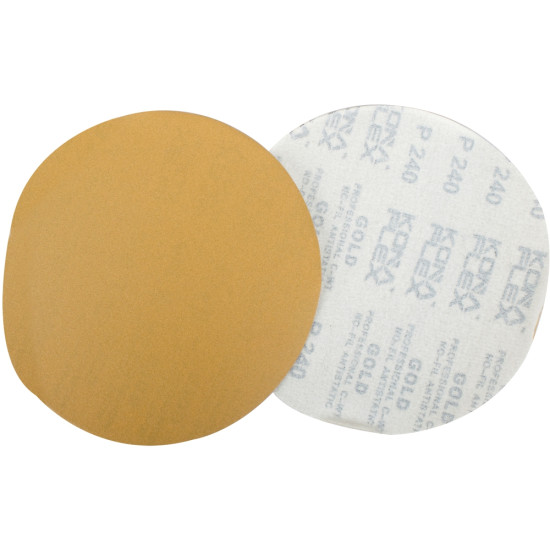 GOLD DISC (50 PIECES) 240 GRIT 150MM WITHOUT HOLE HOOK AND LOOP