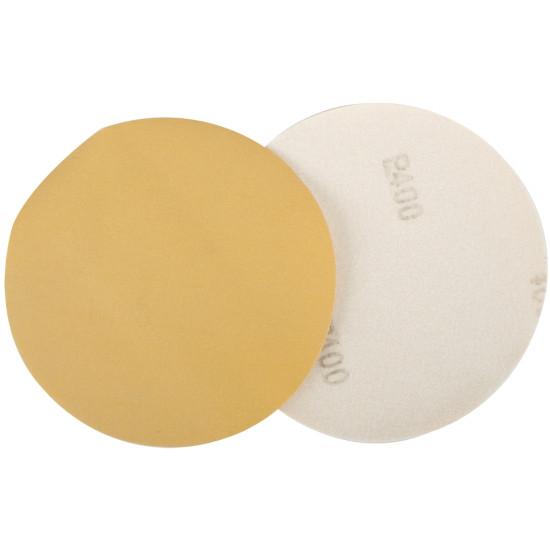GOLD DISC (50 PIECES) 400 GRIT 150MM WITHOUT HOLE HOOK AND LOOP