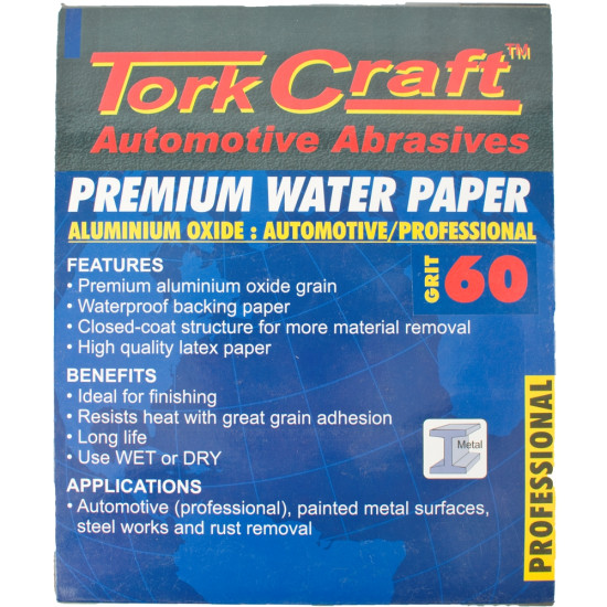 PREMIUM WATERPROOF PAPER 60 GRIT 230 X 280 (50 PIECE) AUTOMOTIVE PREMIUM WATERPROOF PAPER 60 GRIT 230 X 280 (50 PIECE) AUTOMOTIVE