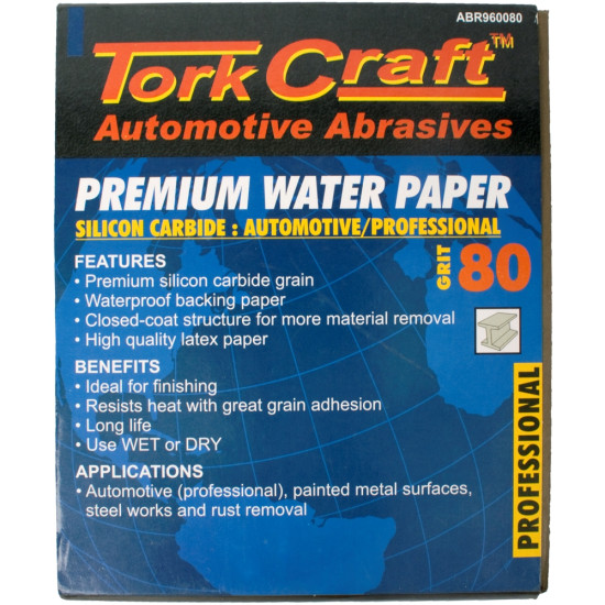 PREMIUM WATERPROOF PAPER 80 GRIT 230 X 280 (50 PIECE) AUTOMOTIVE PREMIUM WATERPROOF PAPER 80 GRIT 230 X 280 (50 PIECE) AUTOMOTIVE