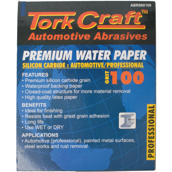 PREMIUM WATERPROOF PAPER 100 GRIT 230 X 280 (50 PIECE) AUTOMOTIVE PREMIUM WATERPROOF PAPER 100 GRIT 230 X 280 (50 PIECE) AUTOMOTIVE