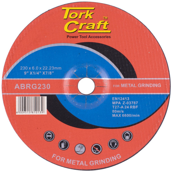 GRINDING DISC FOR STEEL 230 X 6.0 X 22.2MM GRINDING DISC FOR STEEL 230 X 6.0 X 22.2MM