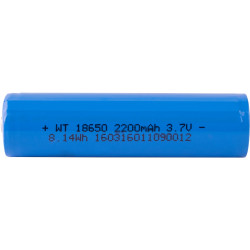 BATTERY 18650 LITHIUM 2200MAH RECHARGEALE CARDED 1PC