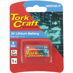 BATTERY CR123A 3V LITHIUM X1 PER CARD (MOQ 12)