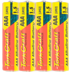 BATTERY AAA 1.5V X4 PACK LR03 4S SHRINK WRAP ALKALINE (MOQ 30)