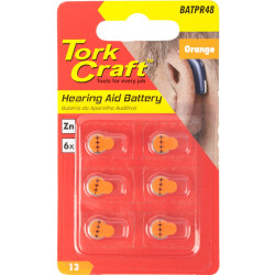PR48 ZINC-AIR HEARING AID BATTERY X6 PACK ORANGE
