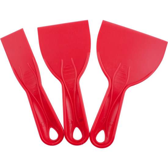 PUTTY KNIFE PLASTIC 3 PIECE SET 38 76 & 100MM 1.5'/3'/4' PUTTY KNIFE PLASTIC 3 PIECE SET 38 76 & 100MM 1.5'/3'/4'