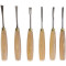 CHISEL SET WOOD CARVING 6 PIECE WOODEN BOX