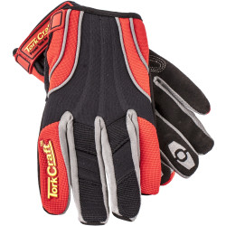 MECHANIC GLOVE X-SMALL SYNT.LEATHER REINFORCED PALM SPANDEX RED