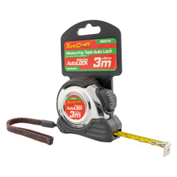 MEASURING TAPE SELF LOCK 3M X 16MM S/S & RUBBER CASING MATT FINISH