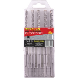 SDS 160MM  DRILL BIT SET 5PC 2 X6MM, 2 X 8MM, 1X10MM
