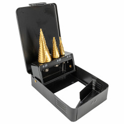 STEP DRILL SET 3 PCE HSS IN PLASTIC CASE