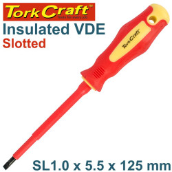 SCREWDRIVER INSULATED SLOT 1.0X5.5X125MM VDE