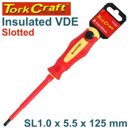 SCREWDRIVER INSULATED SLOT 1.0X5.5X125MM VDE