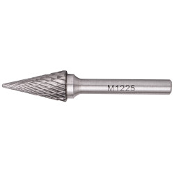 ROTARY BURR TUNGSTEN 12X25X6MM CONICAL STRAIGHT