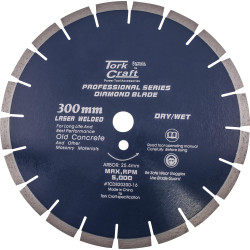 DIAMOND BLADE 300 X 25.4MM OLD CONCRETE LASER WELDED SEGMENTED