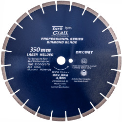DIAMOND BLADE 350X25.4MM OLD CONCRETE LASER WELDED SEGMENTED