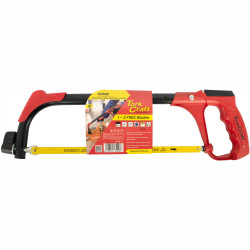 ALUMINUM ALLOY HACKSAW FRAME 300M C/W 1 + 3 FREE BLADES TORK CRAFT