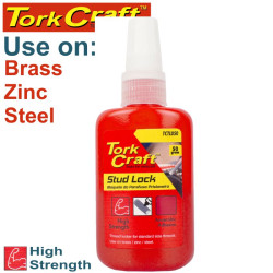 STUD LOCK HIGH STRENGTH FOR STD SIZED THREADS - RED - 50G
