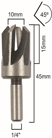 Tork Craft  Plug/Tenon Dowel Cutter 10mm - BPM Toolcraft